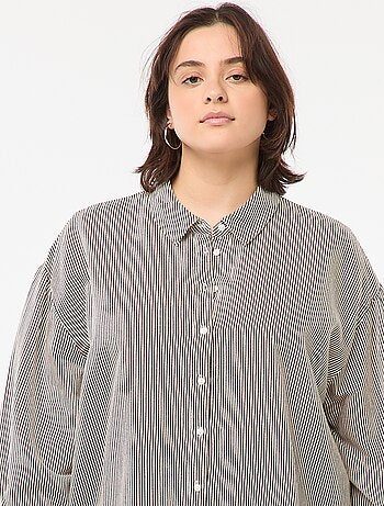 Blusa vaporosa de mezcla de lino
