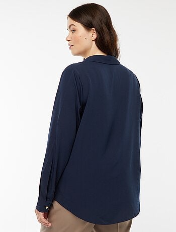 Blusa vaporosa de punto de crepé