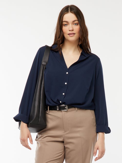 Blusa vaporosa de punto de crepé - Kiabi