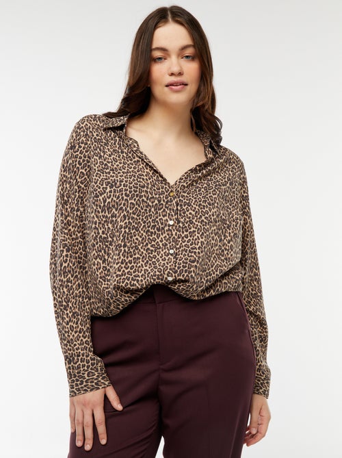 Blusa vaporosa de punto de crepé - Kiabi
