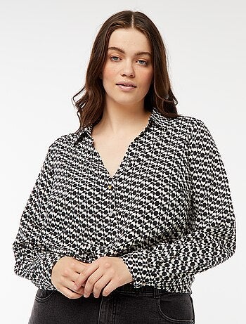 Blusa vaporosa de punto de crepé