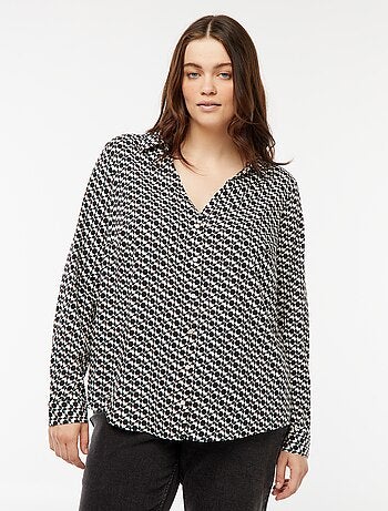 Blusa vaporosa de punto de crepé