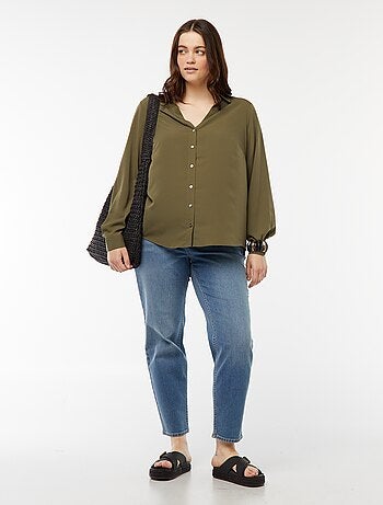 Blusa vaporosa de punto de crepé