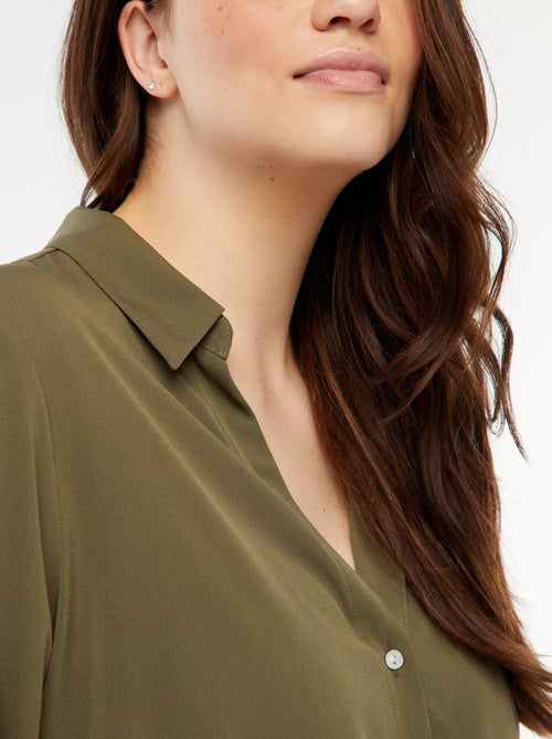 Blusa vaporosa de punto de crepé - Kiabi