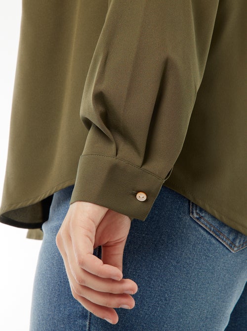 Blusa vaporosa de punto de crepé - Kiabi