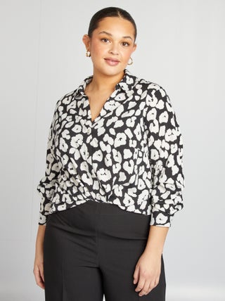 Blusa vaporosa de punto de crepé