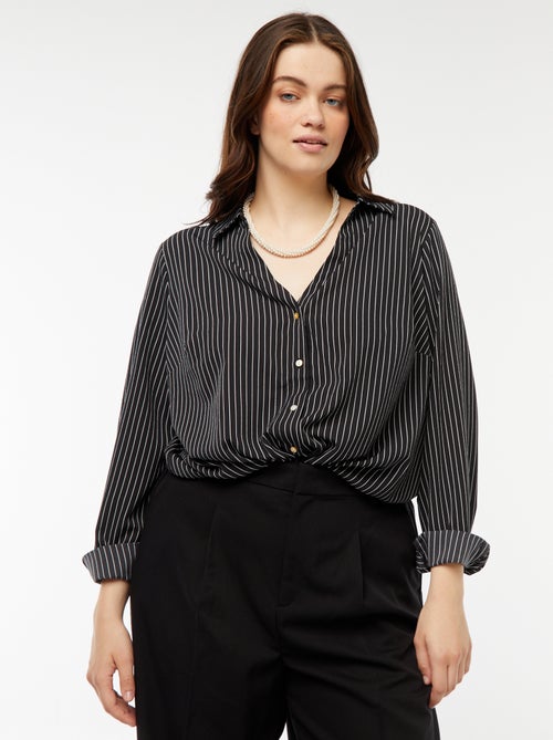 Blusa vaporosa de punto de crepé - Kiabi