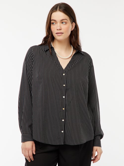 Blusa vaporosa de punto de crepé - Kiabi