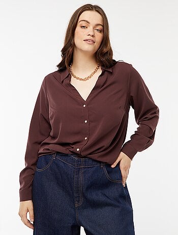Blusa vaporosa de punto de crepé