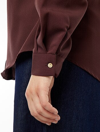 Blusa vaporosa de punto de crepé