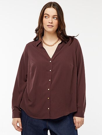 Blusa vaporosa de punto de crepé