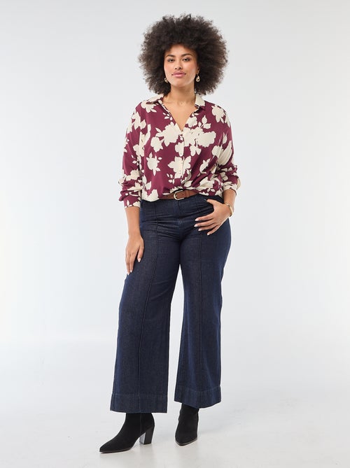 Blusa vaporosa de punto de crepé - Kiabi