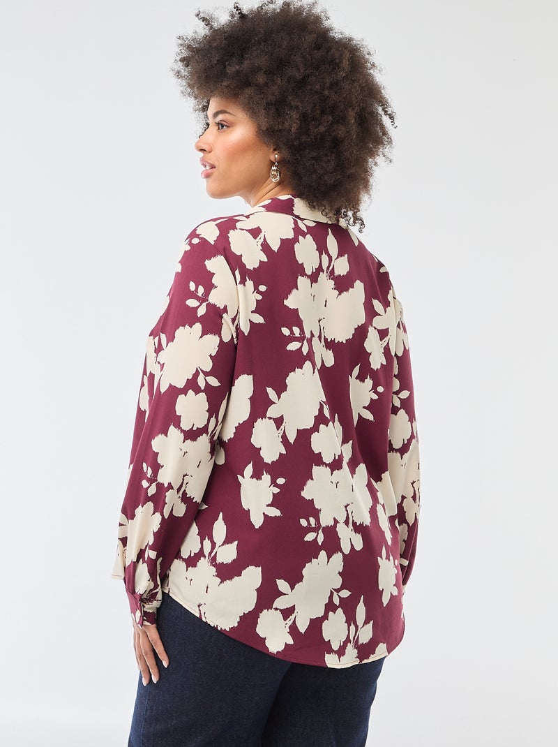 Blusa vaporosa de punto de crepé Rojo - Kiabi