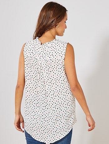 Blusa vaporosa estampada - Kiabi