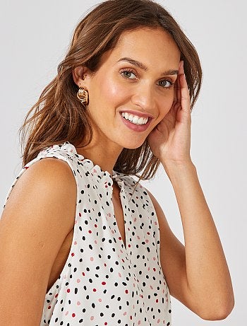 Blusa vaporosa estampada - Kiabi