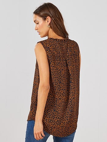 Blusa vaporosa estampada - Kiabi