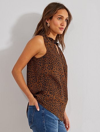 Blusa vaporosa estampada - Kiabi