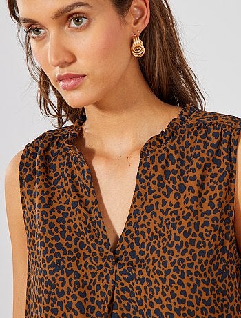 Blusa vaporosa estampada - Kiabi