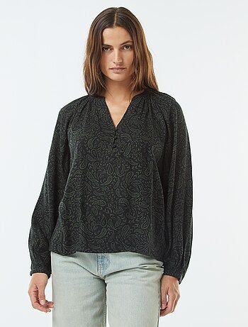 Blusa vaporosa estampada