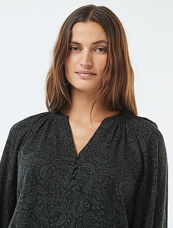Blusa vaporosa estampada