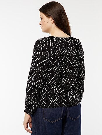 Blusa vaporosa estampada