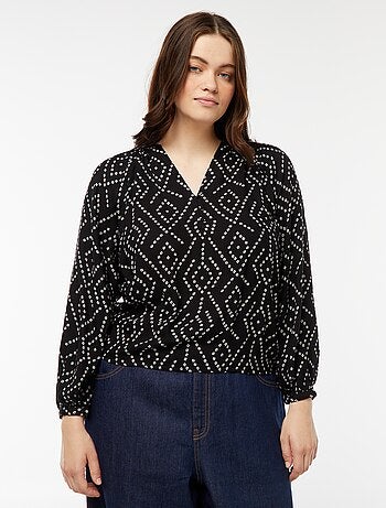 Blusa vaporosa estampada