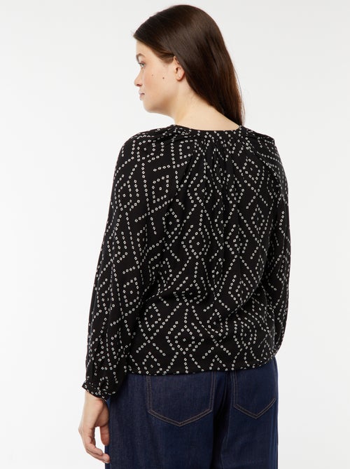 Blusa vaporosa estampada - Kiabi