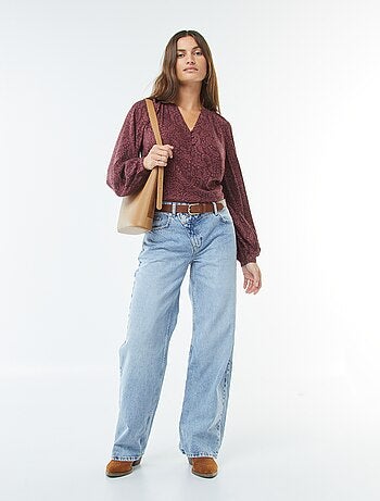 Blusa vaporosa estampada
