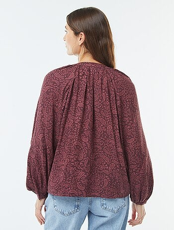Blusa vaporosa estampada
