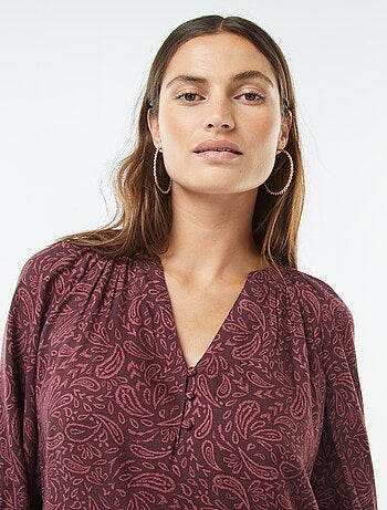 Blusa vaporosa estampada