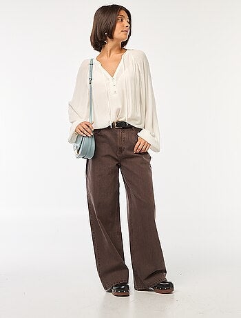Blusa vaporosa lisa