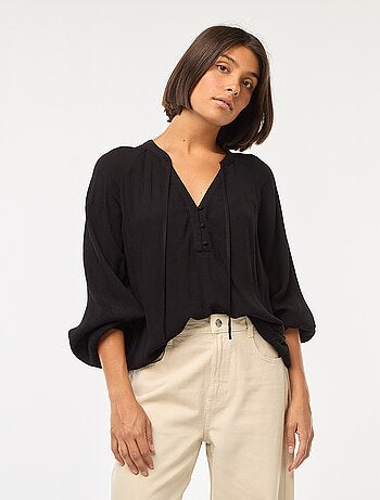 Blusa vaporosa lisa