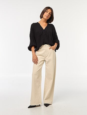 Blusa vaporosa lisa