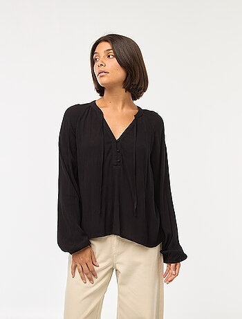 Blusa vaporosa lisa