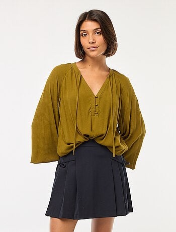 Blusa vaporosa lisa