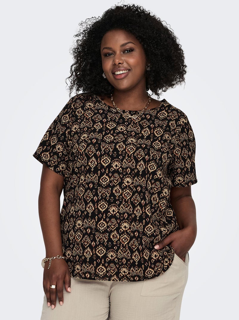 Blusa vaporosa 'Only Carmakoma' NEGRO - Kiabi