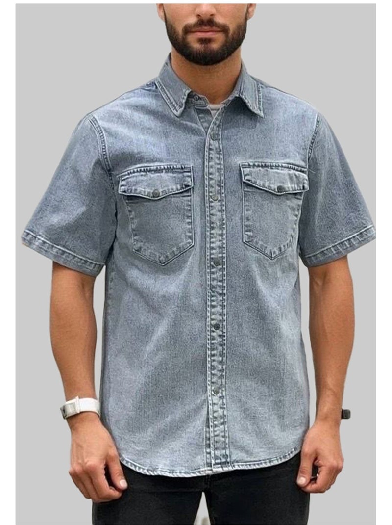 Blusa vaquera Kebello Azul cielo - Kiabi