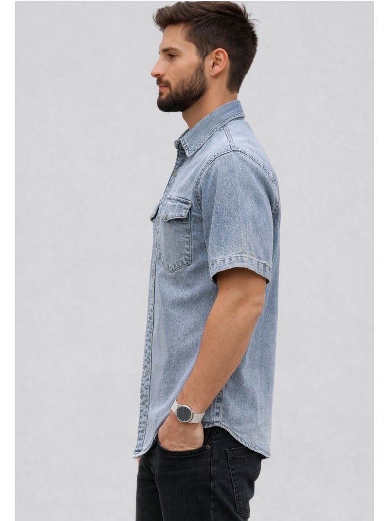 Blusa vaquera Kebello Azul cielo - Kiabi