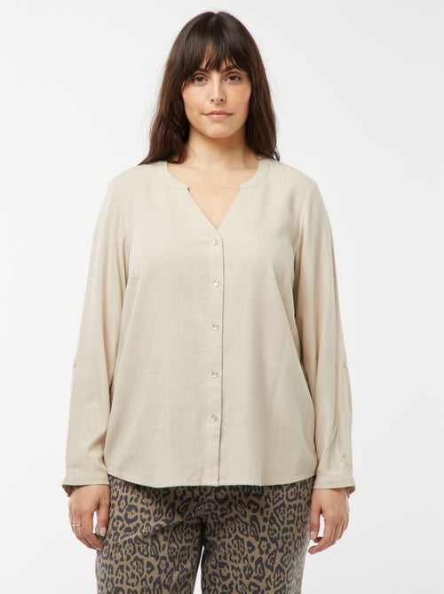 Blusa 'Veromoda' de mezcla de lino - Kiabi