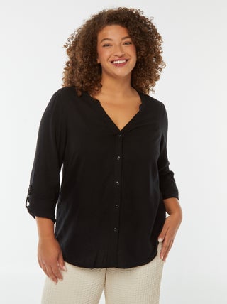 Blusa 'Veromoda' de mezcla de lino