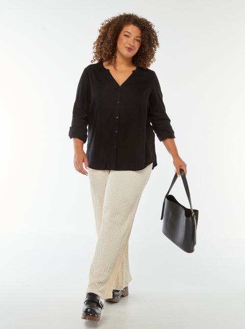 Blusa 'Veromoda' de mezcla de lino - Kiabi