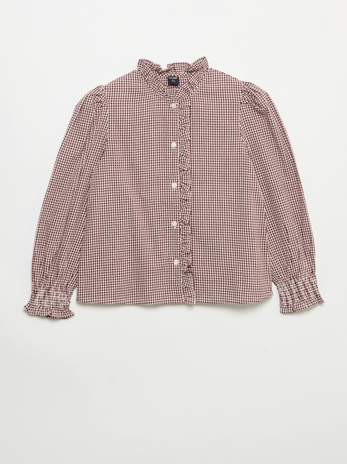 Blusa vichy con volantes - Kiabi Blusa vichy con volantes - Kiabi