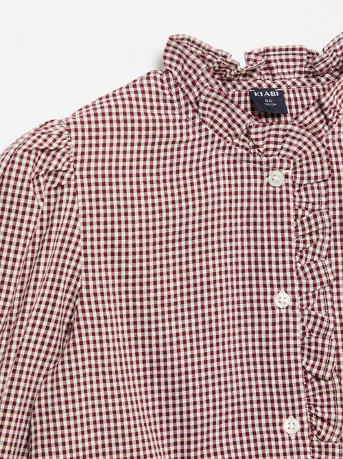 Blusa vichy con volantes - Kiabi Blusa vichy con volantes - Kiabi