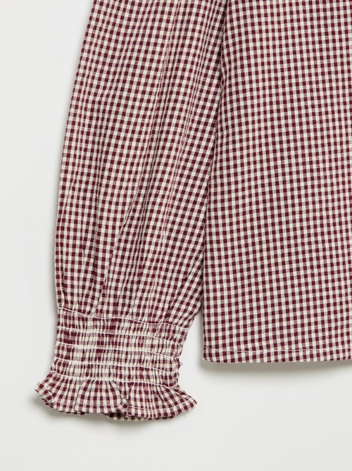 Blusa vichy con volantes - Kiabi Blusa vichy con volantes - Kiabi