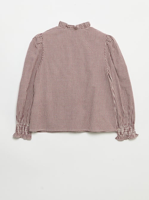 Blusa vichy con volantes - Kiabi Blusa vichy con volantes - Kiabi