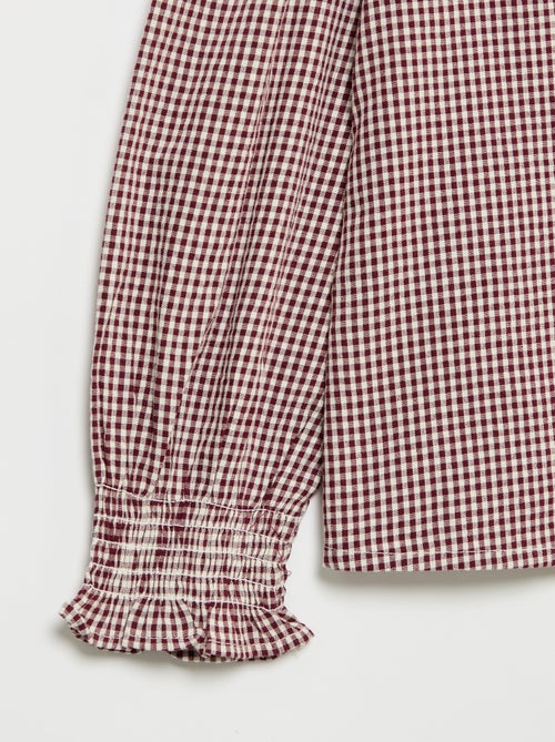 Blusa vichy con volantes - Kiabi Blusa vichy con volantes - Kiabi