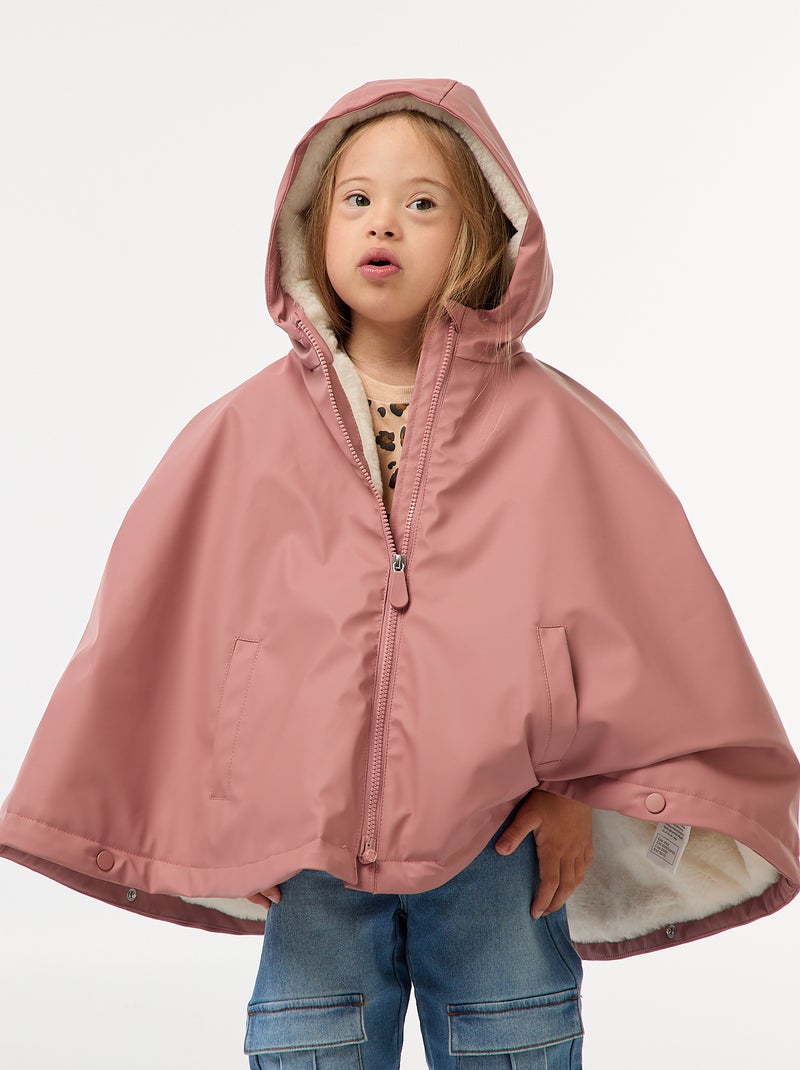 Blusón de lluvia tipo poncho - So Easy Rosa - Kiabi