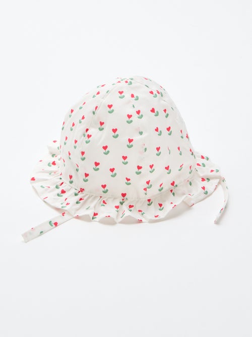 Bob con volantes estampado con lazos - Kiabi