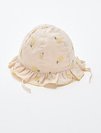 Bob con volantes y limones bordados