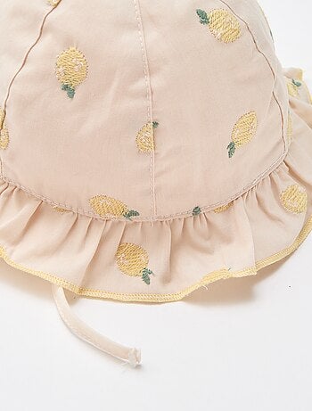 Bob con volantes y limones bordados